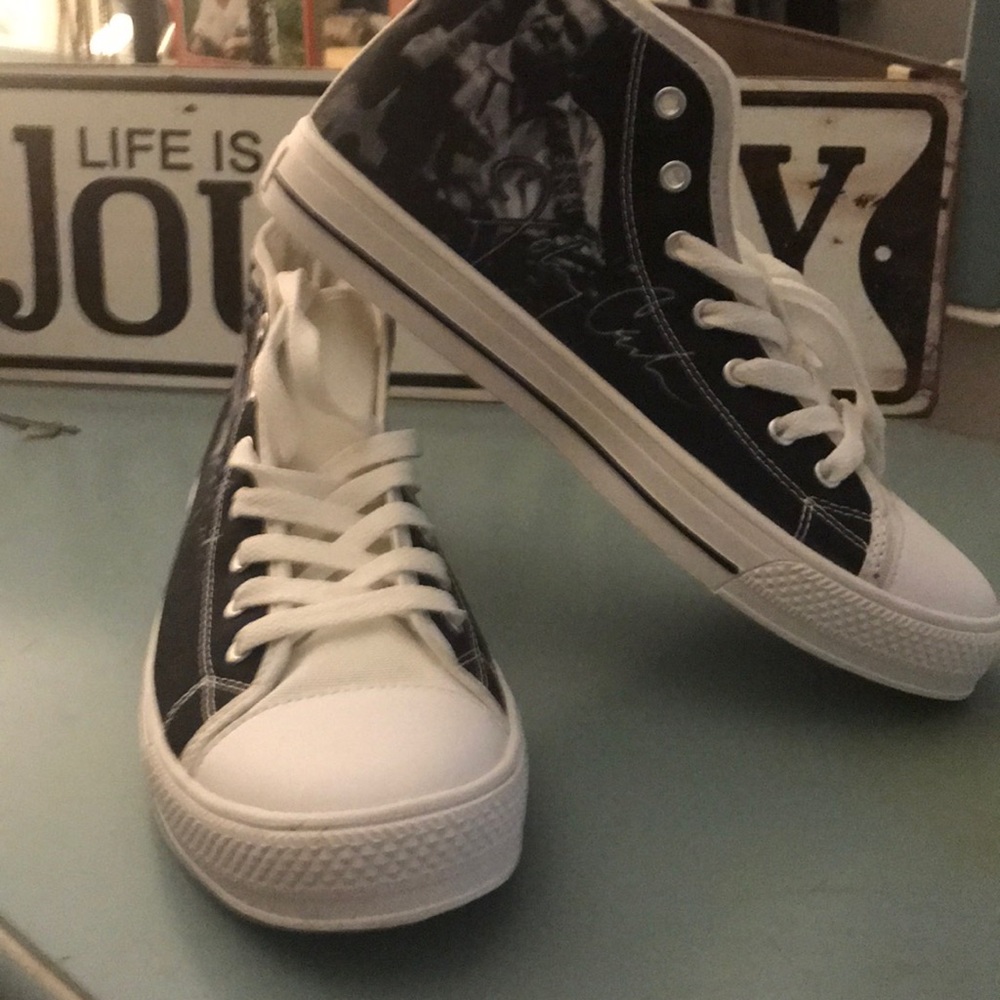 Black & White High tops featuring Johnny Cash